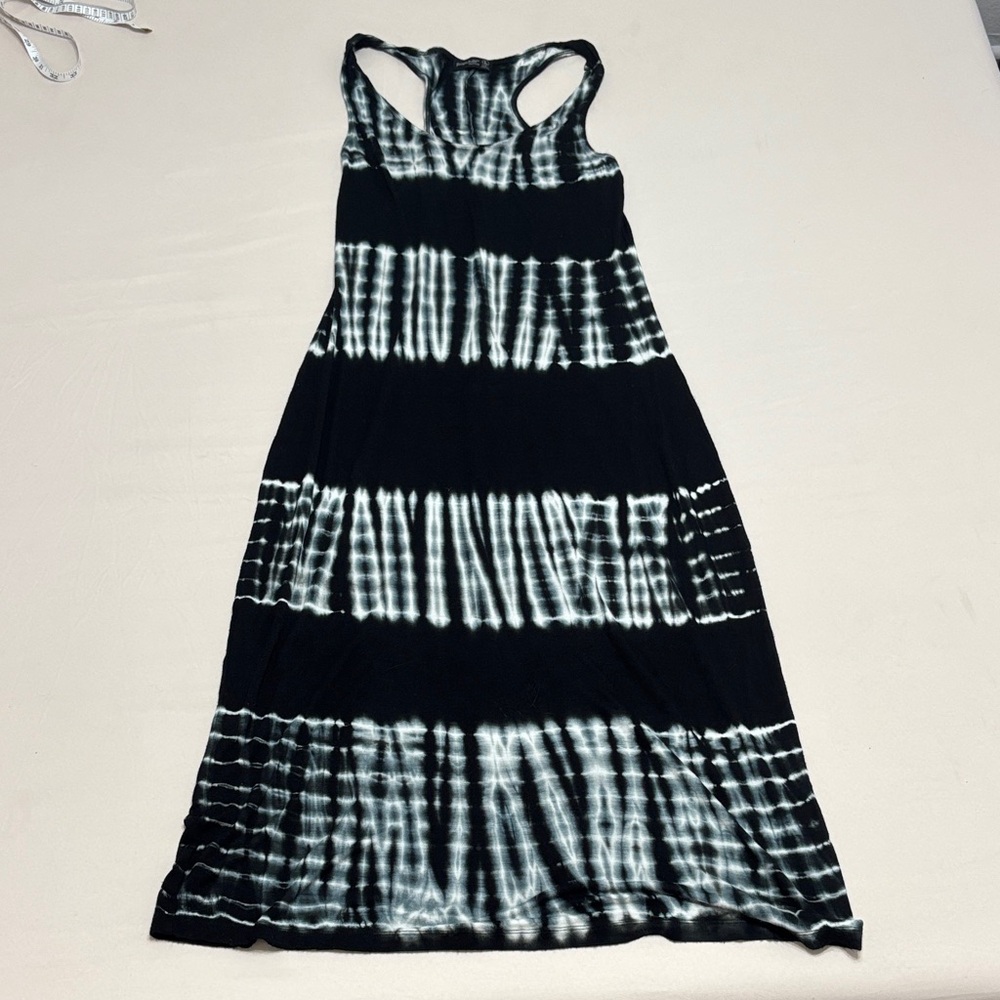 Popular Basics Black and White Asymmetrical Dress